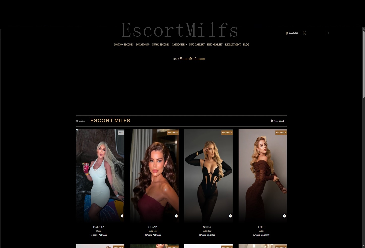 Domain escortmilfs.com Brand
