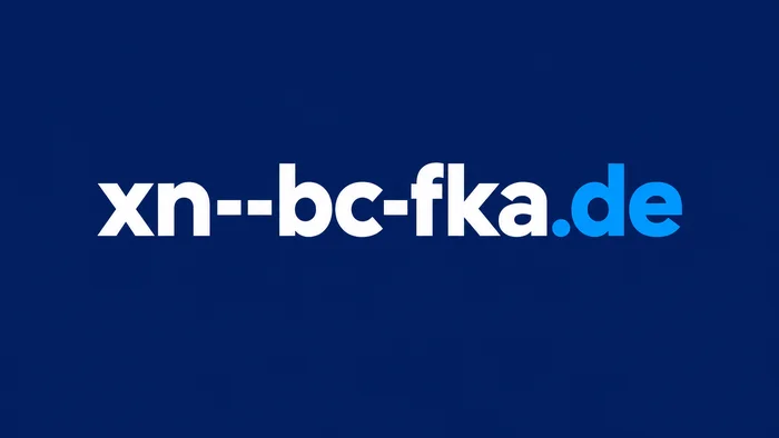 Domain xn--bc-fka.de Brand